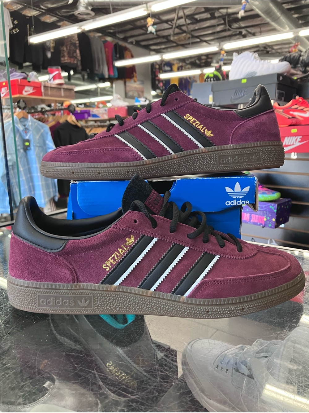 Adidas Handball Spezial Maroon Black Gum Size 9